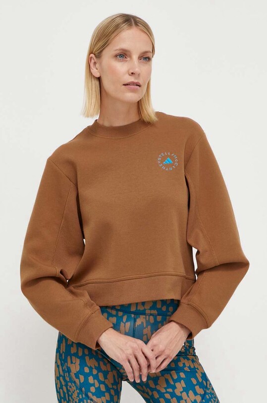 adidas by Stella McCartney bluză trening Timber uni maro IT8282
