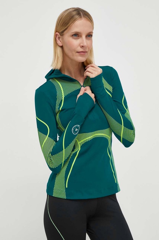 adidas by Stella McCartney bluza treningowa Truepace z kapturem turkusowy IT9050