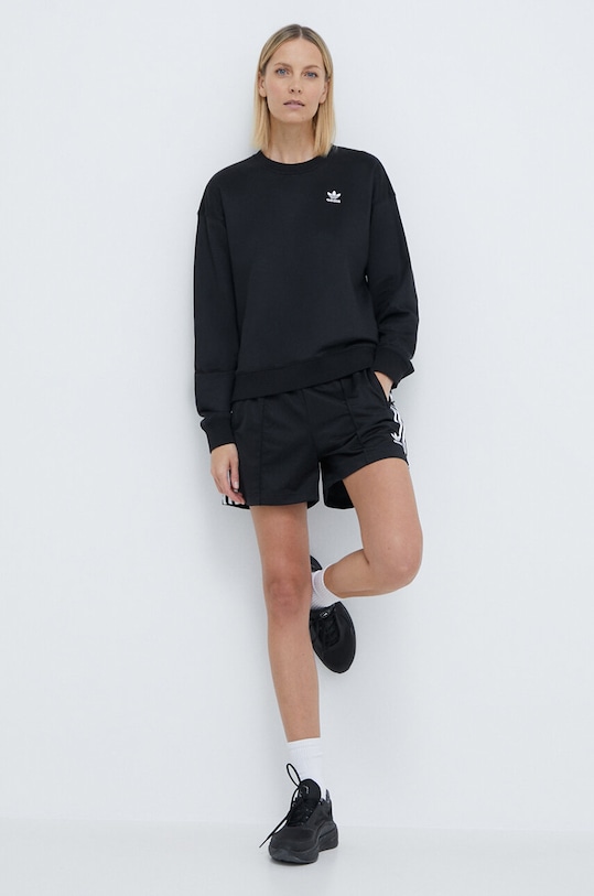 Mikina adidas Originals Trefoil Crew IU2410 čierna SS24