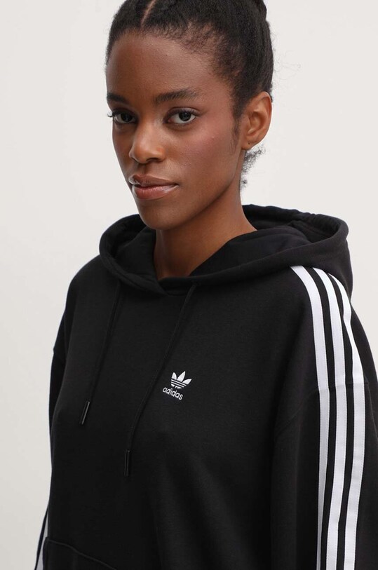 Mikina adidas Originals 3-Stripes Hoodie černá IU2418