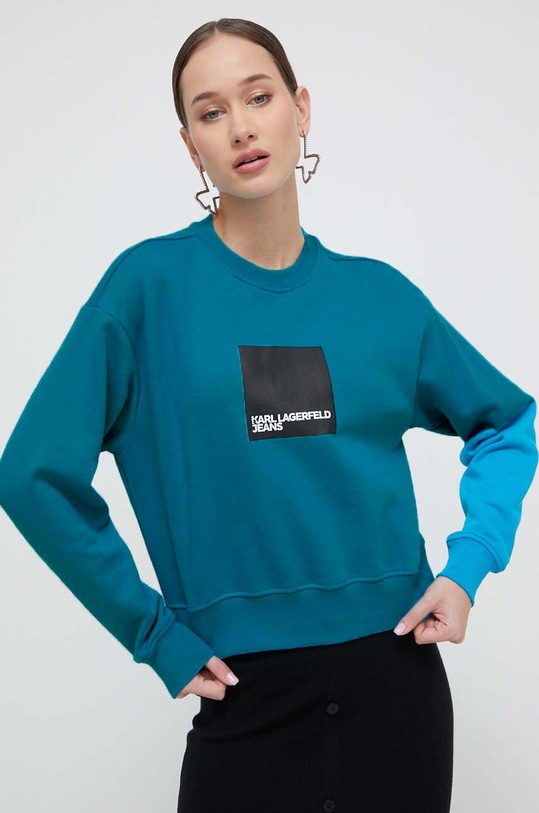 Μπλούζα Karl Lagerfeld Jeans στάμπα μπλε 240J1807