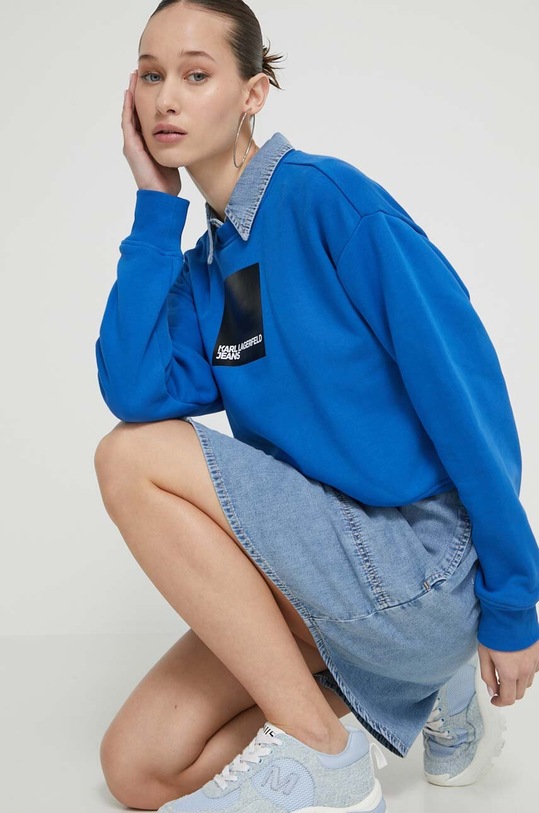 Μπλούζα Karl Lagerfeld Jeans σκούρο μπλε 240J1807