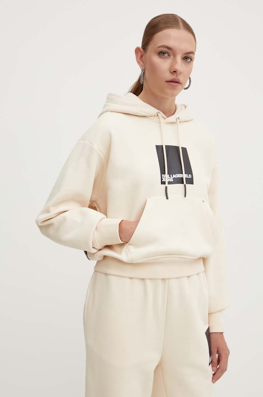 Μπλούζα Karl Lagerfeld Jeans μπεζ 240J1808