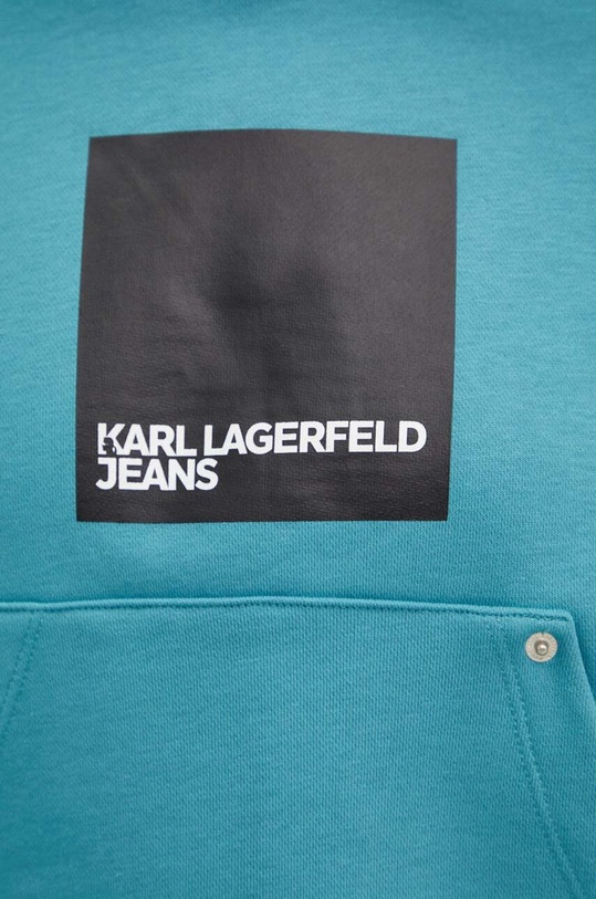 Mikina Karl Lagerfeld Jeans 240J1808 tyrkysová