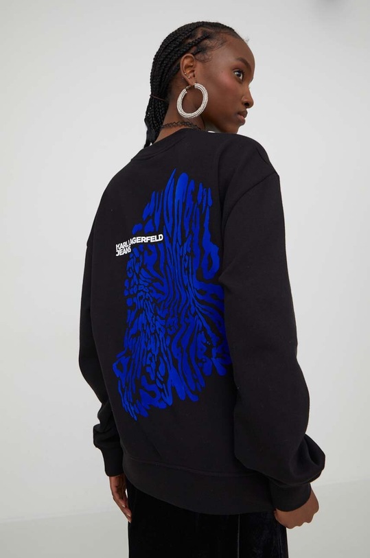 Karl Lagerfeld Jeans bluza bawełniana nadruk czarny 240J1800