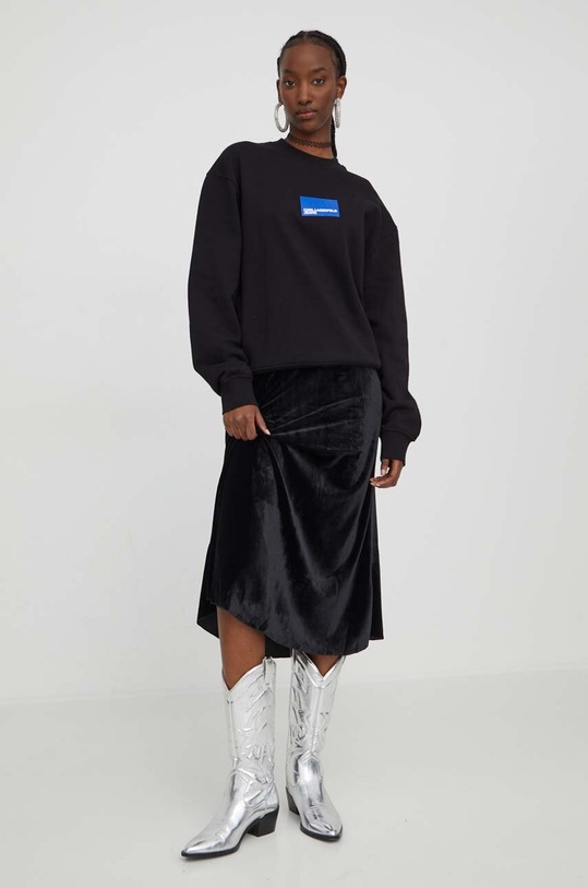 Karl Lagerfeld Jeans bluza bawełniana 240J1800 czarny SS24