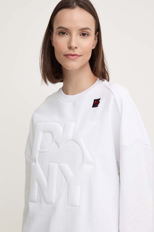Хлопковая кофта Dkny HEART OF NY белый D2B4A138