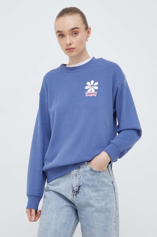 Levi's bluza bawełniana niebieski 18686