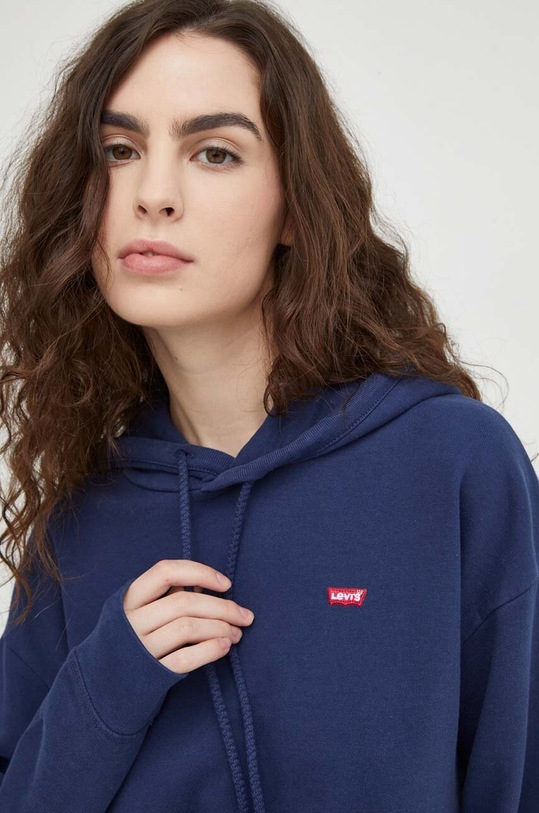 Bavlněná mikina Levi's námořnická modř 24693