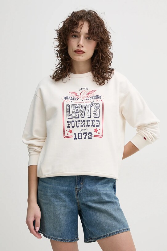 Levi's bluza print alb A7288