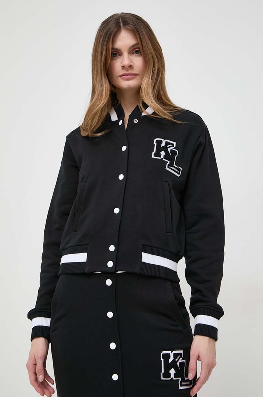 Karl Lagerfeld bluza aplikacja czarny 240W1814
