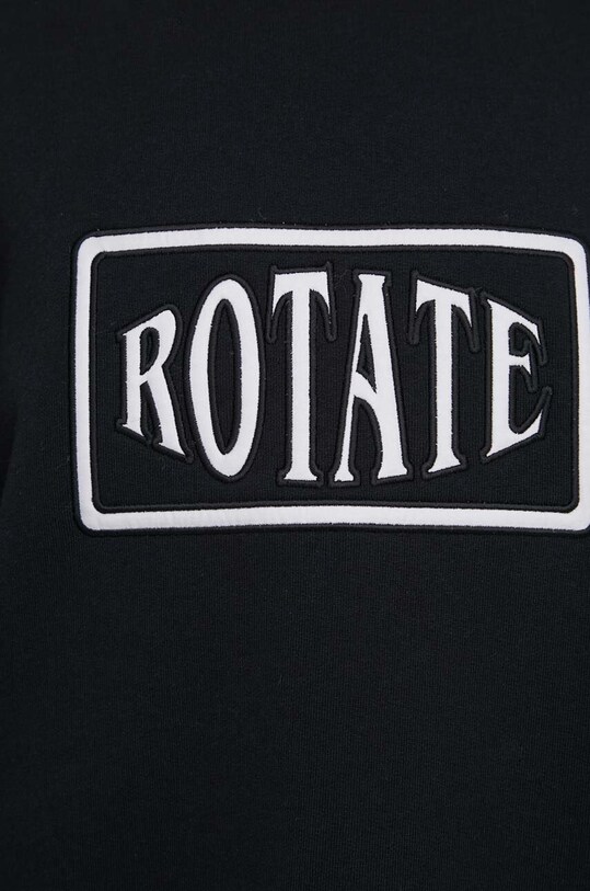 Βαμβακερή μπλούζα Rotate 700348100 μαύρο