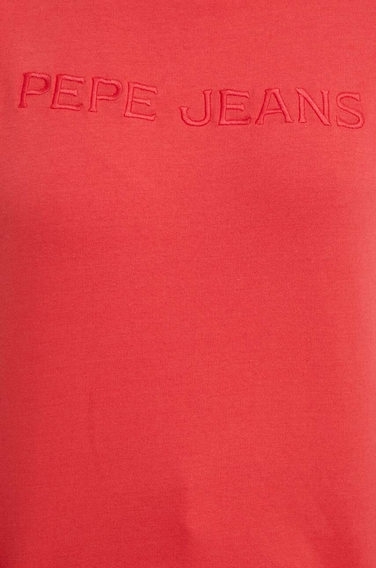 Βαμβακερή μπλούζα Pepe Jeans Hanna HANNA κόκκινο PL581396