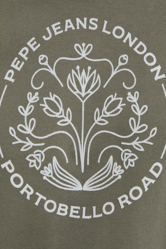 Pepe Jeans hanorac de bumbac HARIA PL581399 verde