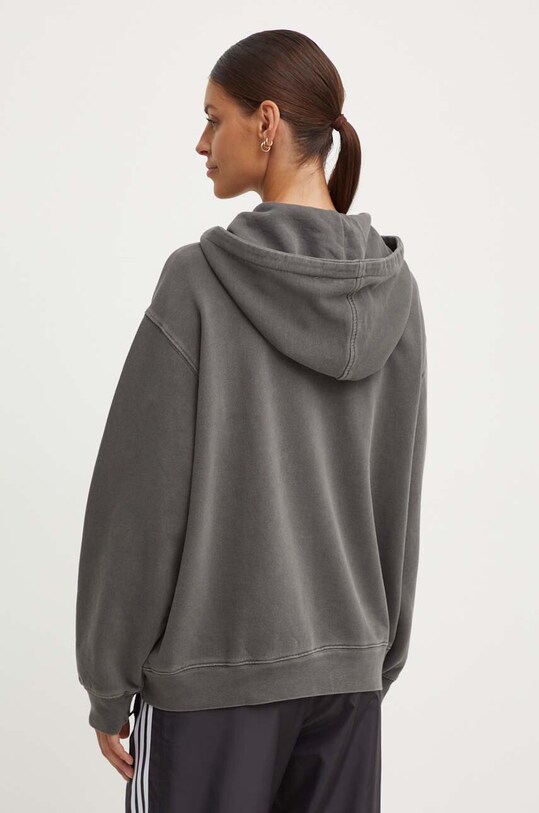 Odzież adidas Originals bluza bawełniana Washed Trefoil Hoody IN2269 szary