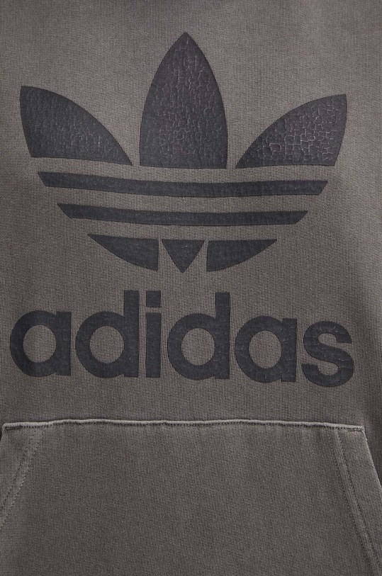 Bavlněná mikina adidas Originals Washed Trefoil Hoody IN2269 šedá