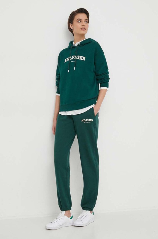 Tommy Hilfiger bluza bawełniana WW0WW41236 zielony SS24
