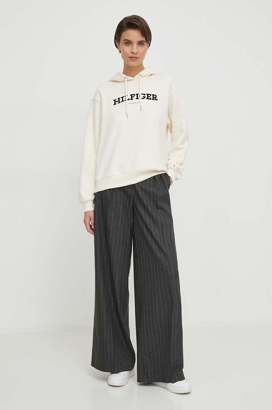 Tommy Hilfiger bluza bawełniana WW0WW41236 beżowy SS24