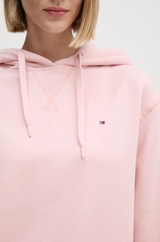 Bavlněná mikina Tommy Hilfiger WW0WW41245 růžová