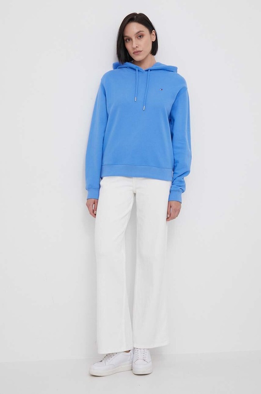 Bavlněná mikina Tommy Hilfiger WW0WW41245 modrá NC24