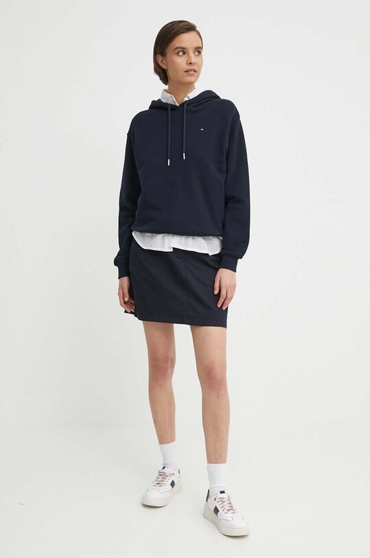 Bavlnená mikina Tommy Hilfiger WW0WW41245 tmavomodrá NC24