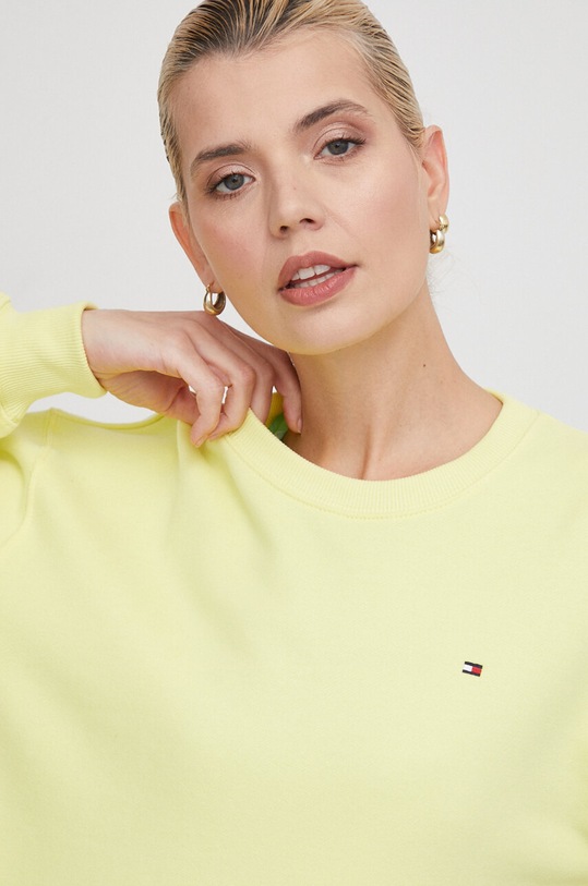 Tommy Hilfiger bluza bawełniana żółty WW0WW41246