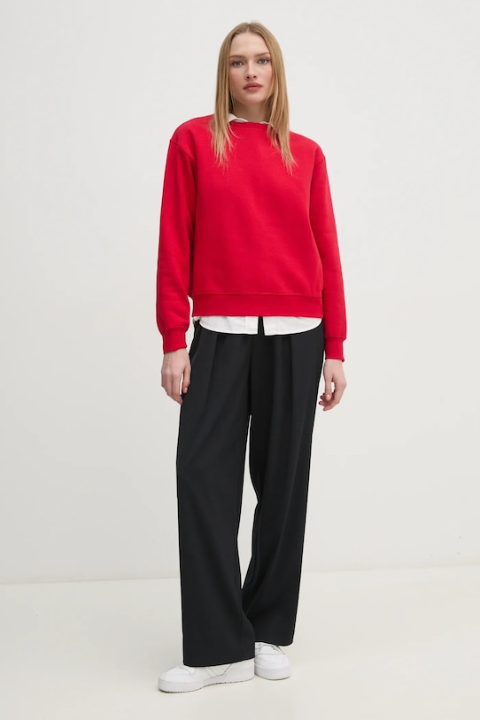 Tommy Hilfiger hanorac de bumbac WW0WW41246 rosu SS25