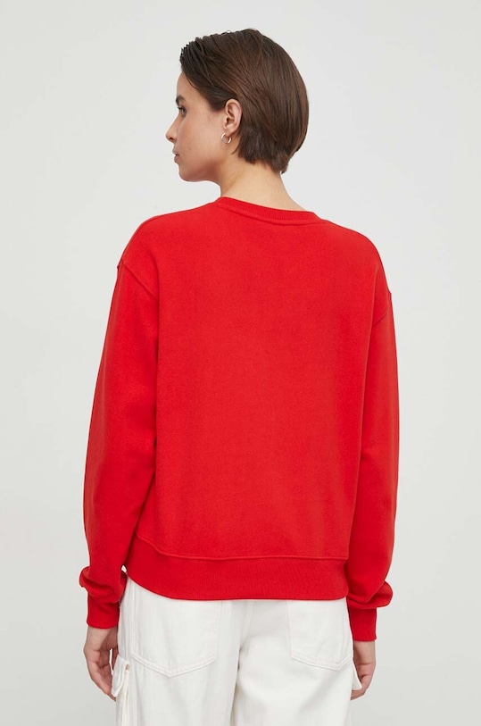 Bavlněná mikina Tommy Hilfiger WW0WW41246 červená SS25