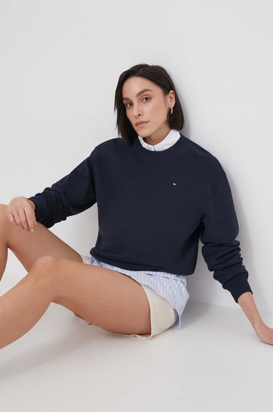 Tommy Hilfiger bluza bawełniana bawełna granatowy WW0WW41246