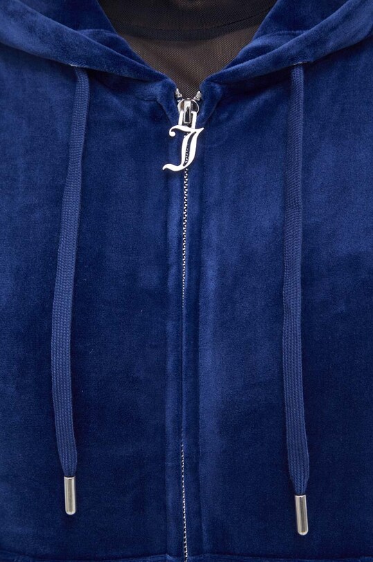 Juicy Couture bluza welurowa JCAP176.484 granatowy
