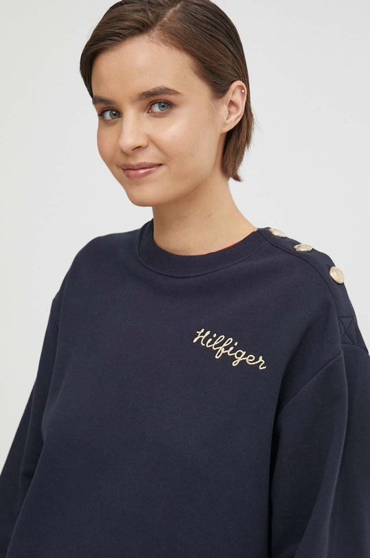Памучен суичър Tommy Hilfiger памук тъмносин WW0WW41235