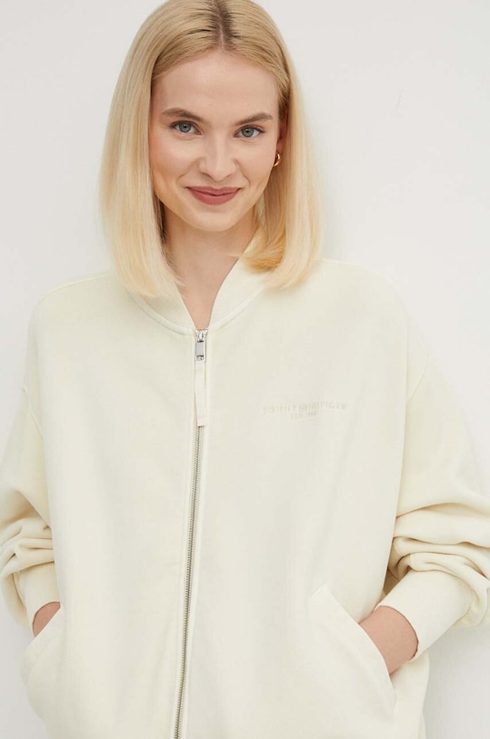 Bavlněná mikina Tommy Hilfiger béžová WW0WW41227