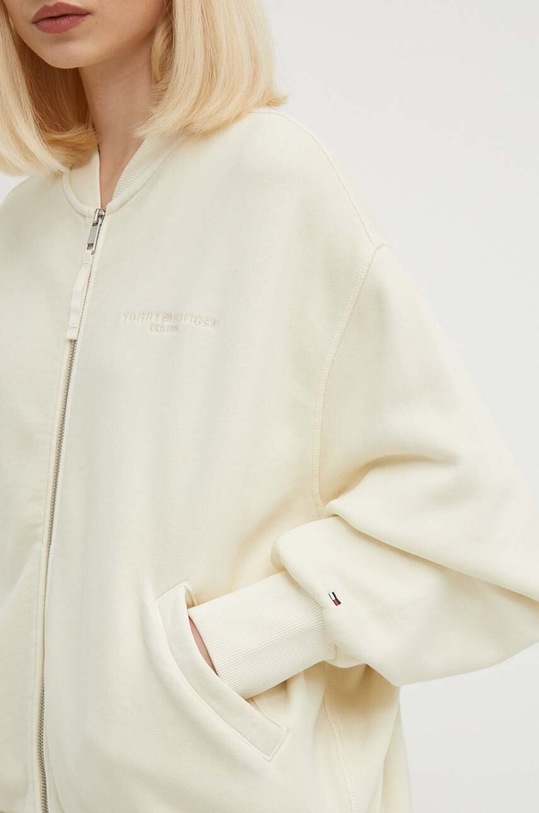 Bavlněná mikina Tommy Hilfiger WW0WW41227 béžová