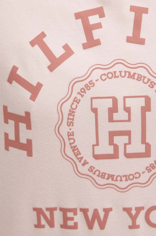 Bavlněná mikina Tommy Hilfiger WW0WW41239 růžová
