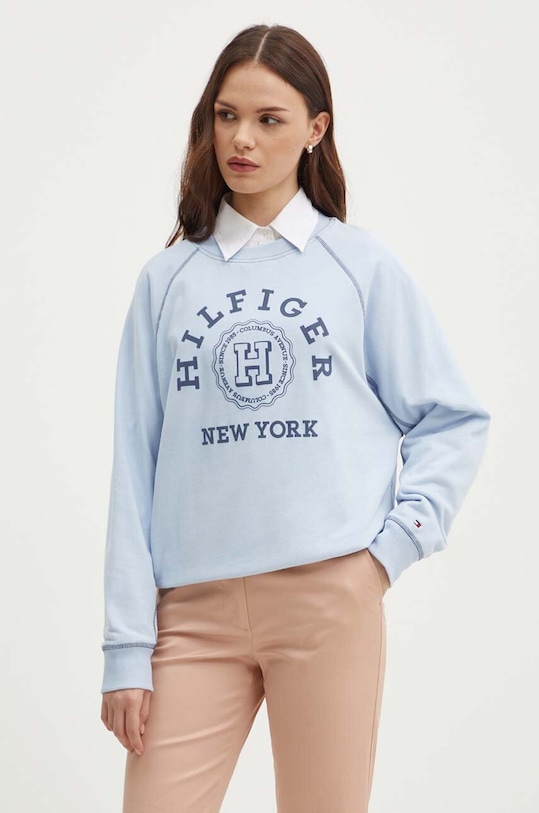 Bavlnená mikina Tommy Hilfiger bavlna modrá WW0WW41239