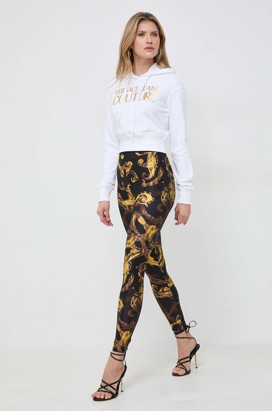Bavlněná mikina Versace Jeans Couture 76HAIT04 bílá SS24
