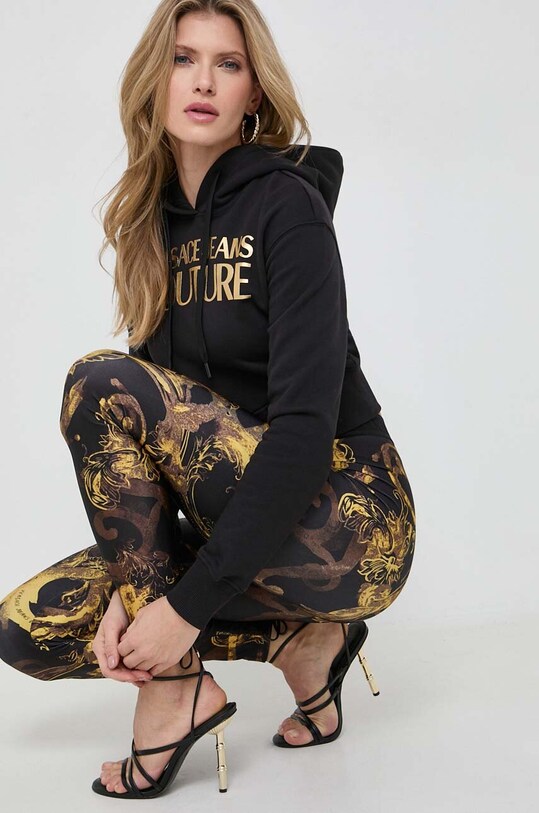 Versace Jeans Couture felpa in cotone con nero 76HAIT04
