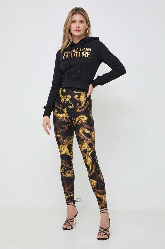 Versace Jeans Couture felpa in cotone 76HAIT04 nero SS24