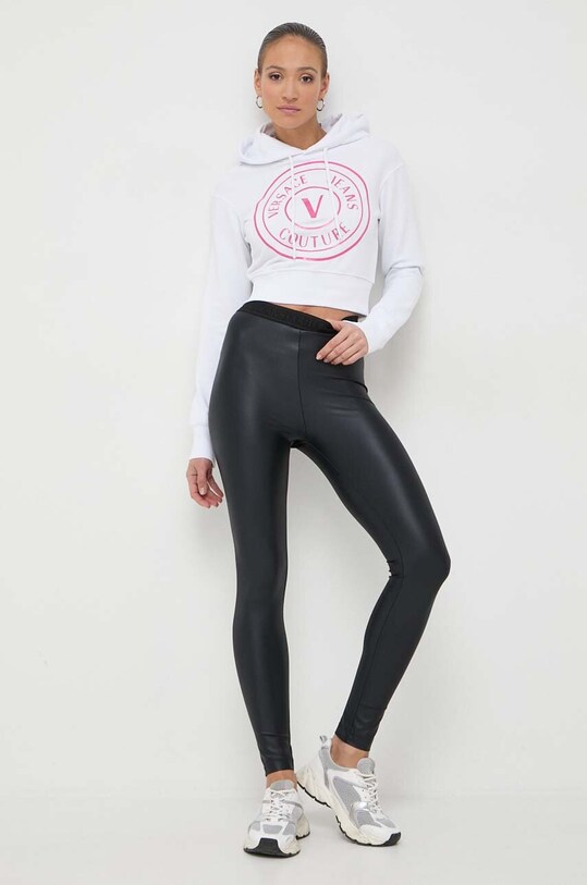 Бавовняна кофта Versace Jeans Couture 76HAIG05 білий SS24