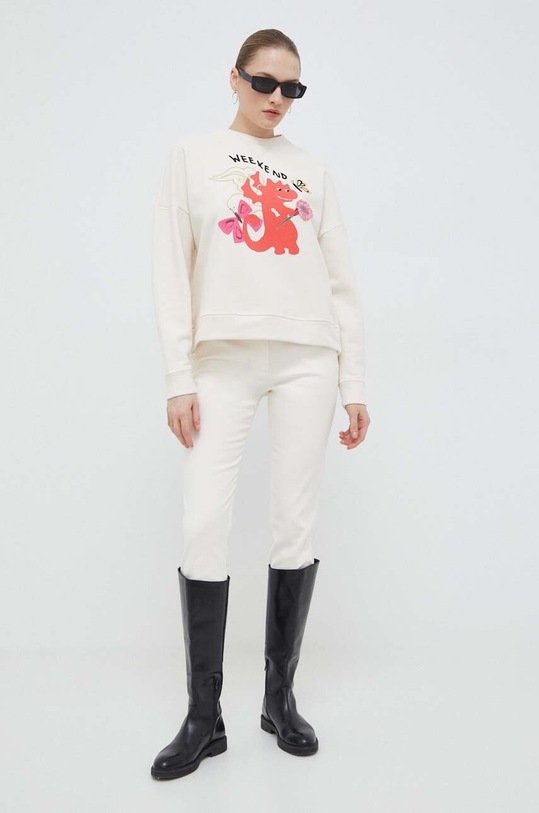Bavlnená mikina Weekend Max Mara 2415921041600 béžová SS24