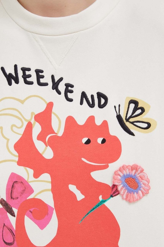 Bavlnená mikina Weekend Max Mara 2415921041600 béžová