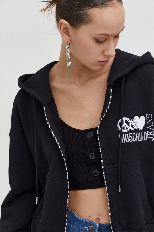 Bavlněná mikina Moschino Jeans 1711.3257 černá