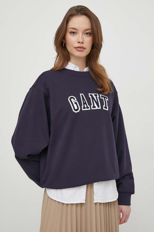Gant bluza bawełniana aplikacja granatowy 4200805