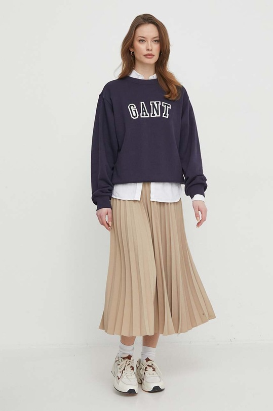 Gant bluza bawełniana 4200805 granatowy SS24