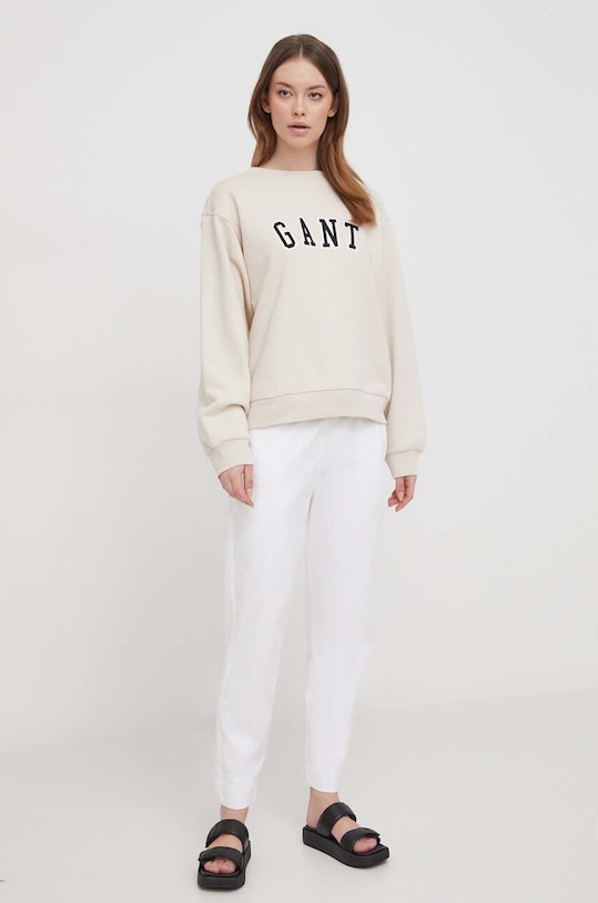 Gant bluza bawełniana 4200805 beżowy SS24