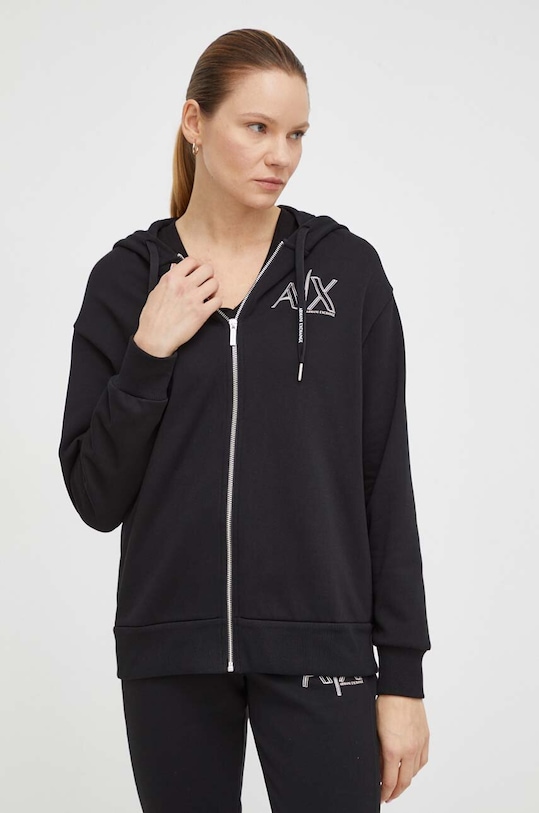 Dukserica Armani Exchange print crna 3DYM10.YJEBZ