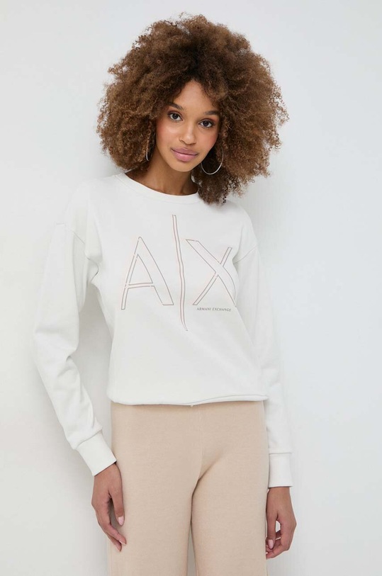 Armani Exchange bluza print bej 3DYM11.YJEBZ
