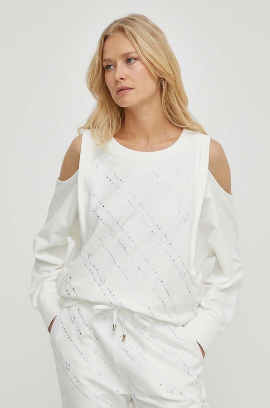 Mikina Liu Jo s elastanom béžová TA4170.FS090