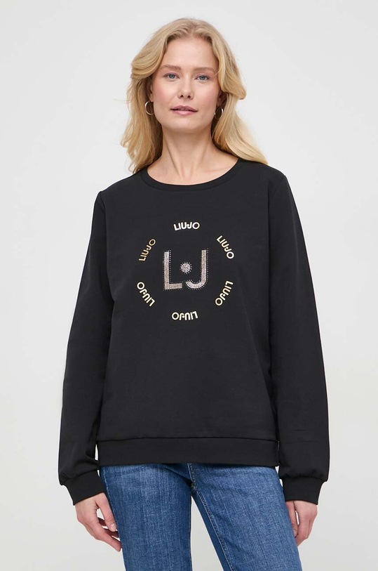 Liu Jo bluza aplikacja czarny TA4225.FS090