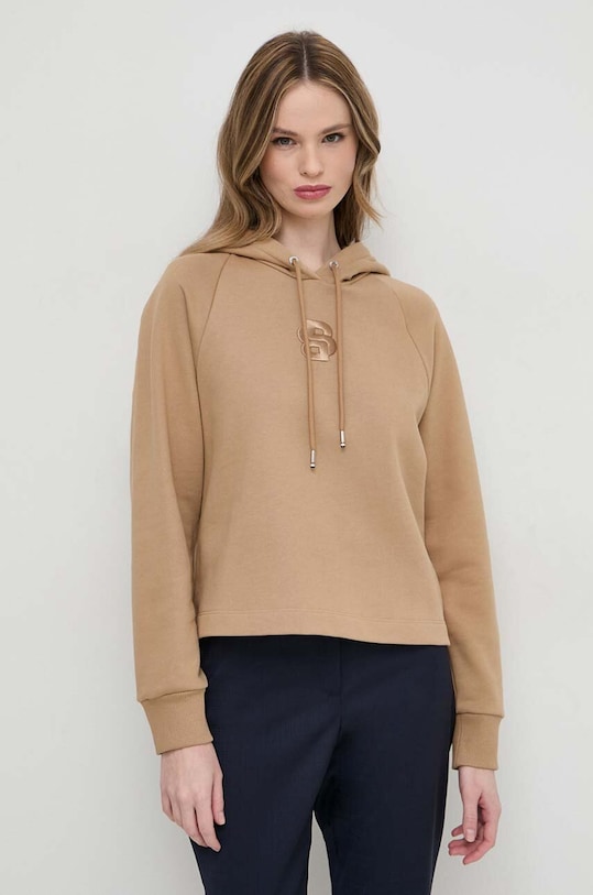 Бавовняна кофта BOSS бавовна бежевий 50516123